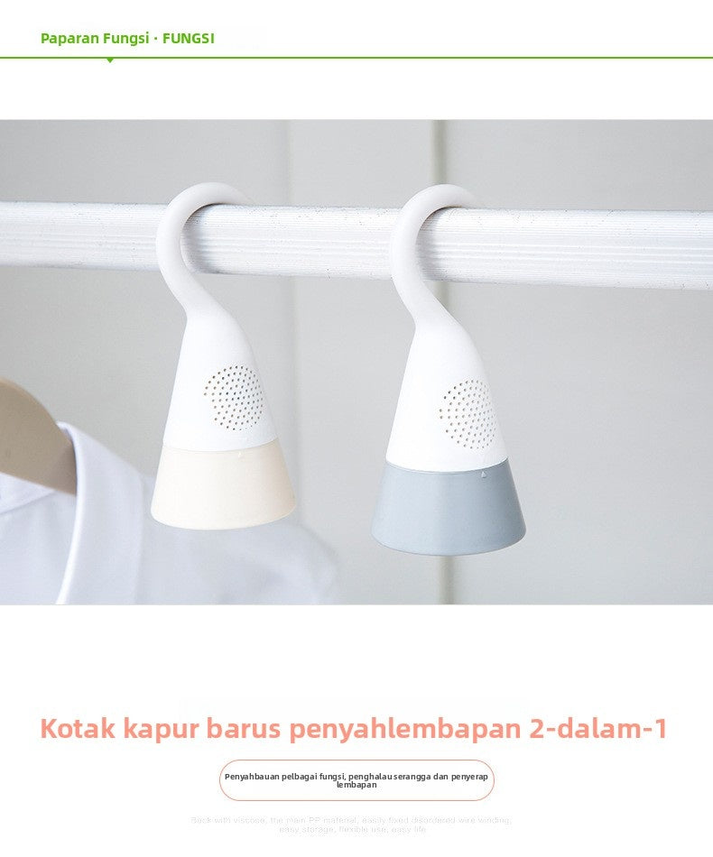 Penyerap Lembapan Gantung untuk Almari Pakaian – Anti-Kulat, Pengering & Penyahbau 2 Dalam 1