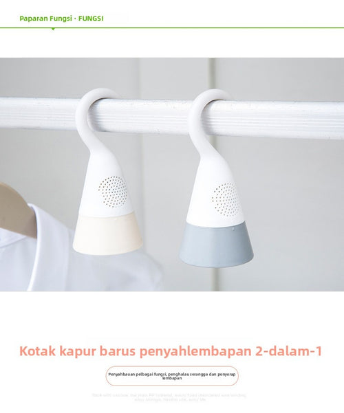 Penyerap Lembapan Gantung untuk Almari Pakaian – Anti-Kulat, Pengering & Penyahbau 2 Dalam 1